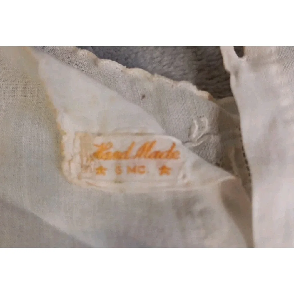 3 Vtg Handmade Infant Toddler Slip Embroidered Off‎ White Light Cotton READ SEE